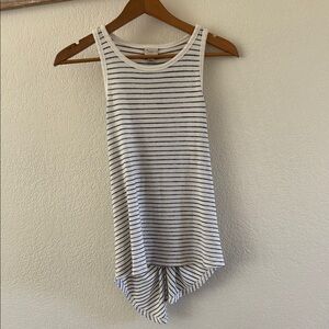 A New Day Black and Gray Asymmetrical Tank Top
